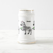 Funny zebra illustratie cartoon bierpul (Center)