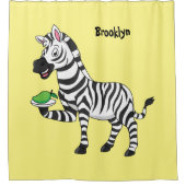 Funny zebra illustratie cartoon douchegordijn (Voorkant)