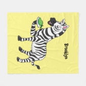 Funny zebra illustratie cartoon fleece deken (Voorkant (Horizontaal))