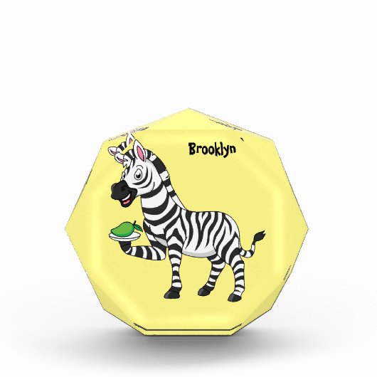 Funny zebra illustratie cartoon fotoblokken (Voorkant)