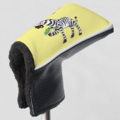 Funny zebra illustratie cartoon golfheadcover (3/4 voorkant)