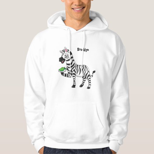 Funny zebra illustratie cartoon hoodie (Voorkant)