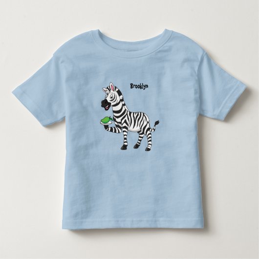 Funny zebra illustratie cartoon kinder shirts (Voorkant)