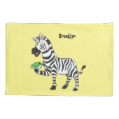 Funny zebra illustratie cartoon kussensloop (Achterkant)