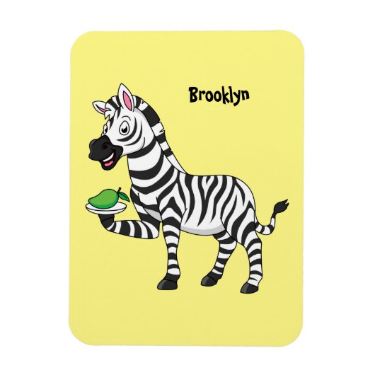 Funny zebra illustratie cartoon magneet (Verticaal)