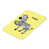 Funny zebra illustratie cartoon magneet (Linkerzijde)