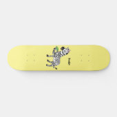 Funny zebra illustratie cartoon persoonlijk skateboard (Horizontaal)