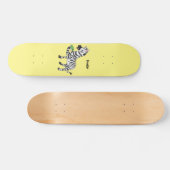 Funny zebra illustratie cartoon persoonlijk skateboard (Horizontaal)