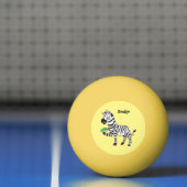 Funny zebra illustratie cartoon pingpongbal (Net)