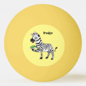 Funny zebra illustratie cartoon pingpongbal (Voorkant)