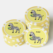 Funny zebra illustratie cartoon poker chips (Opstapeling)