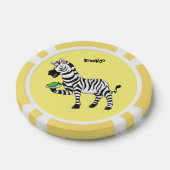 Funny zebra illustratie cartoon poker chips (Enkel)