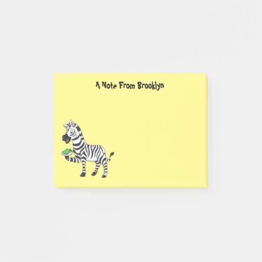 Funny zebra illustratie cartoon post-it® notes (Voorkant)
