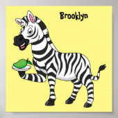 Funny zebra illustratie cartoon poster (Voorkant)