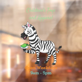 Funny zebra illustratie cartoon raamsticker (Vel 2)