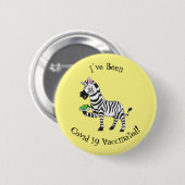 Funny zebra illustratie cartoon ronde button 5,7 cm (Voorkant /achterkant)