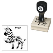 Funny zebra illustratie cartoon rubberstempel (Gestempeld)
