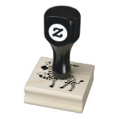 Funny zebra illustratie cartoon rubberstempel (Stempel)