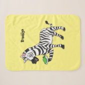 Funny zebra illustratie cartoon sherpa deken (Voorkant (horizontaal))