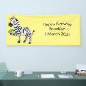 Funny zebra illustratie cartoon spandoek (Beurs)