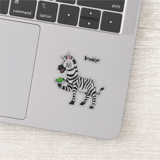 Funny zebra illustratie cartoon sticker (Detail)