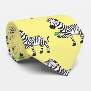 Funny zebra illustratie cartoon stropdas