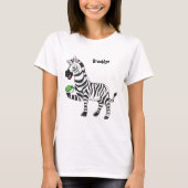 Funny zebra illustratie cartoon t-shirt (Voorkant)