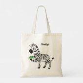 Funny zebra illustratie cartoon tote bag (Achterkant)