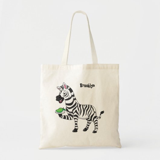 Funny zebra illustratie cartoon tote bag (Voorkant)