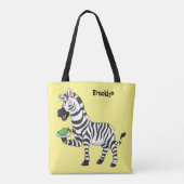 Funny zebra illustratie cartoon tote bag (Achterkant)