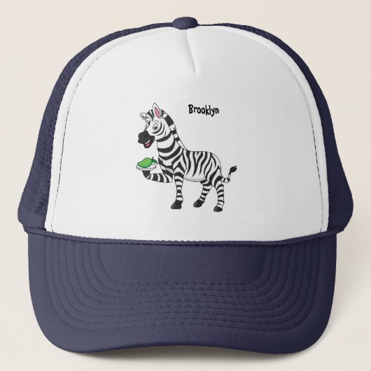 Funny zebra illustratie cartoon trucker pet (Voorkant)
