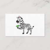 Funny zebra illustratie cartoon visitekaartje (Achterkant)