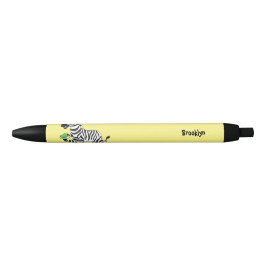 Funny zebra illustratie cartoon zwarte inkt pen (Voorkant)