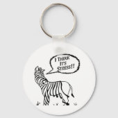 Funny Zebra Key-chain Sleutelhanger (Voorkant)