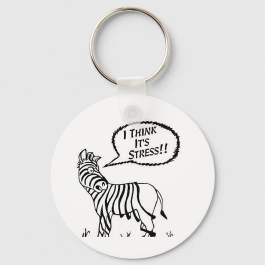 Funny Zebra Key-chain Sleutelhanger (Voorkant)