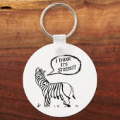 Funny Zebra Key-chain Sleutelhanger (Voorkant)