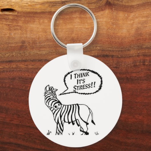 Funny Zebra Key-chain Sleutelhanger (Voorkant)