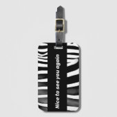 Funny zebra print bagagelabel (Voorkant (verticaal))