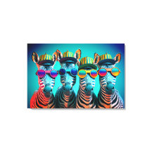 Funny Zebras Cute Zoo Animals Party Petten Glasses