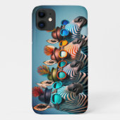 Funny Zebras Cute Zoo Animals Party Petten Glasses Case-Mate iPhone Case (Achterkant)