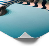 Funny Zebras Cute Zoo Animals Party Petten Glasses Poster (Hoek)