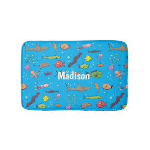 Funny zee createert cartoon illustratiepatroon badmat