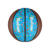 Funny zee createert cartoon illustratiepatroon basketbal (Verticaal)