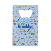 Funny zee createert cartoon illustratiepatroon creditkaart flessenopener (Voorkant)