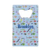 Funny zee createert cartoon illustratiepatroon creditkaart flessenopener (Achterkant)