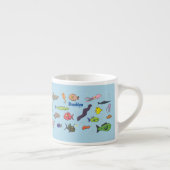 Funny zee createert cartoon illustratiepatroon espresso kop (Rechts)