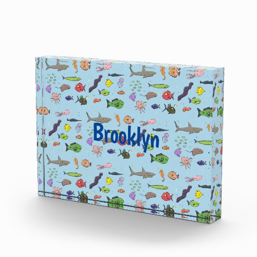 Funny zee createert cartoon illustratiepatroon fotoblokken (Rechts)