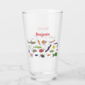 Funny zee createert cartoon illustratiepatroon glas (Achterkant)