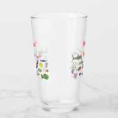Funny zee createert cartoon illustratiepatroon glas (Links)