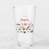 Funny zee createert cartoon illustratiepatroon glas (Voorkant)